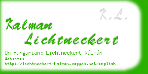 kalman lichtneckert business card